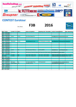 2016 F3B - CONTEST Eurotour