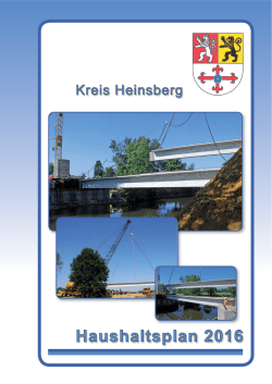 Haushalt 2016 - Kreis Heinsberg