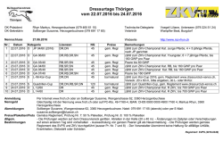 Dressurtage Th&ouml;rigen vom 22.07.2016 bis 24.07.2016