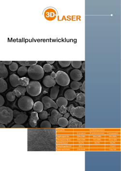 Metallpulver- entwicklung - 3D