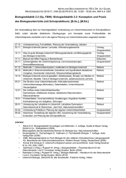 Dr. Ulf Glade - Institut f&uuml;r Didaktik der Naturwissenschaften