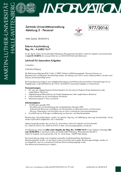 information - Zentrale Universitätsverwaltung - Martin