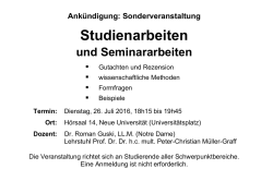Studienarbeiten - Universität Heidelberg