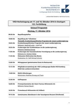 Programmentwurf VKD Herbsttagung 2016
