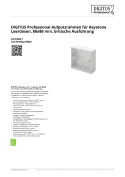 DIGITUS Professional Aufputzrahmen f&uuml;r Keystone