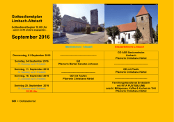 Gottesdienstplan September 2016