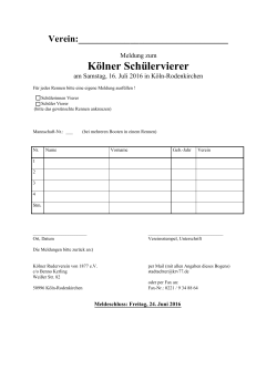 MeldeformularSchueler2016 - Kölner Ruderverein von 1877 eV