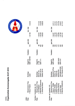Ergebnis Sommerregatta