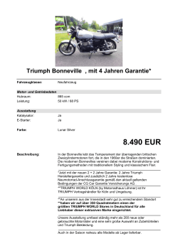 Detailansicht Triumph Bonneville €,€mit 4 Jahren