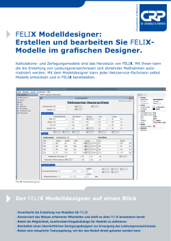FELIX Modelldesigner: Erstellen und bearbeiten Sie FELIX