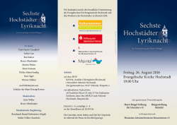 Hochst&auml;tter Lyriknacht