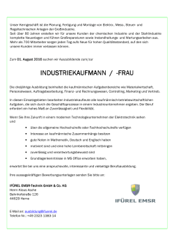 Stellenanzeige_Ausbildung_Industriekaufmann /