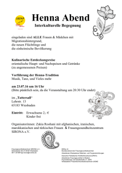 Henna Abend - Frauengesundheitszentrum Sirona