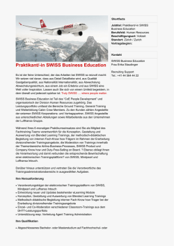 Praktikant/-in SWISS Business Education