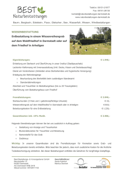 Erdbestattung Wiesenreihengrab in Darmstadt