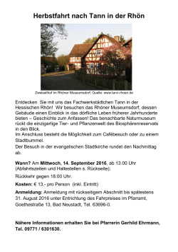 Herbstfahrt nach Tann in der Rh&ouml;n