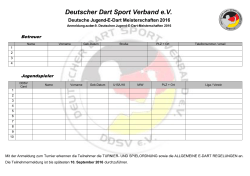 Deutscher Dart Sport Verband e.V. - Dartliga-AS