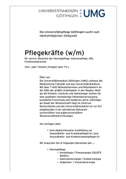 Druckversion Stellenanzeige - Universit&auml;tsmedizin G&ouml;ttingen
