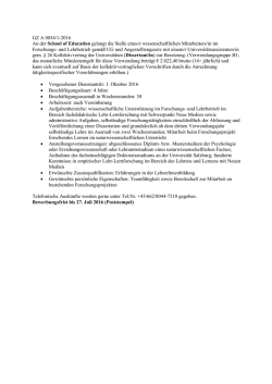 Dissertant/in School of Education - Salzburg