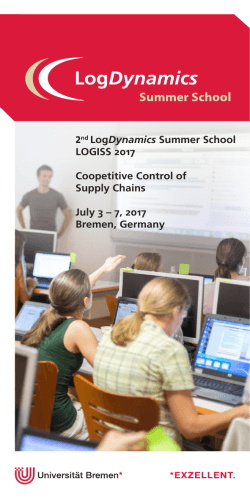 2nd LogDynamics Summer School LOGISS 2017