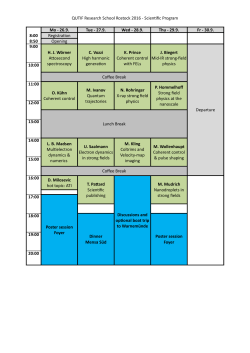 QUTIF Research School Rostock 2016