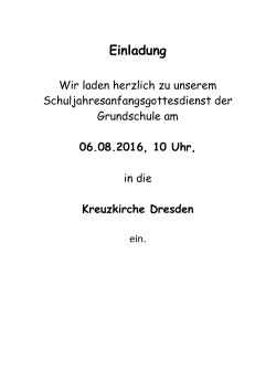 Einladung - FES Dresden