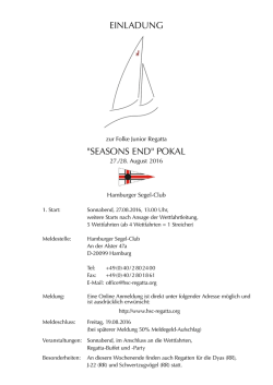 EINLADUNG "SEASONS END" POKAL