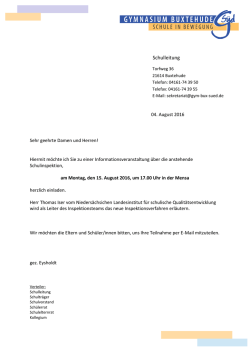 Informationen zur Schulinspektion