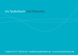 Iris Taufenbach, Art Direction + Grafik Design, Freelancer in Hamburg