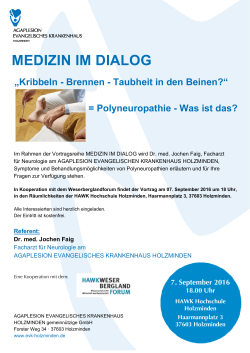 medizin im dialog - AGAPLESION EVANGELISCHES