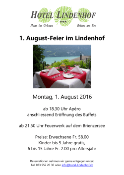 1. August-Feier im Lindenhof