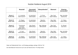 MBL 1.8.2016 - Nutztier Notdienst August 2016