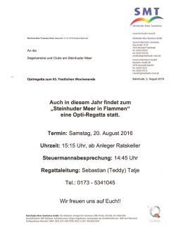 Informationen zum 63. Festlichen Wochenende am Steinhuder Meer