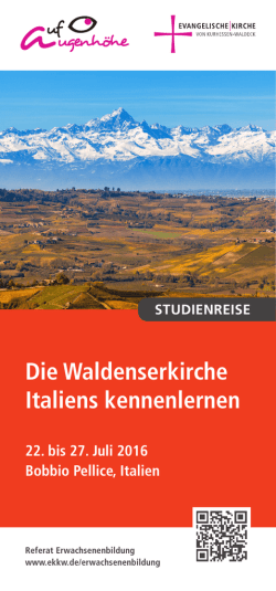 Die Waldenserkirche Italiens kennenlernen