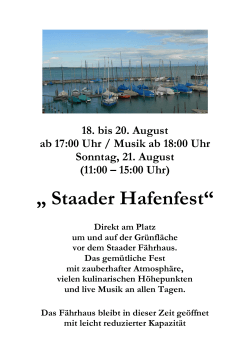 Staader Hafenfest - Staader Fährhaus