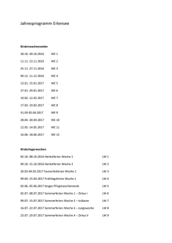 Jahresprogramm Erlensee
