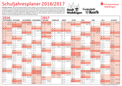 Schuljahresplaner 2016/2017