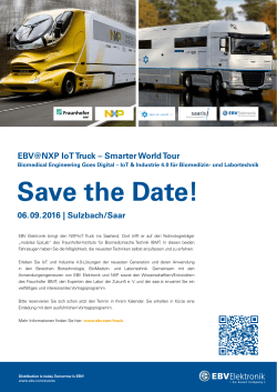 EBV@NXP IoT Truck &ndash; Smarter World Tour Biomedical Engineering