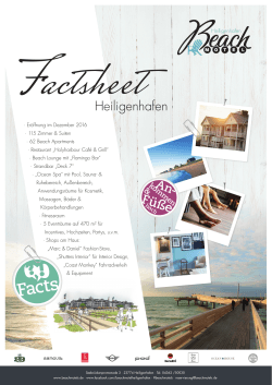 Factsheet zum Beach Motel Heiligenhafen (PDF