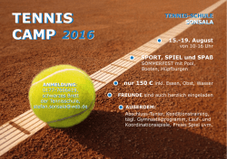 Tennisschule Sonsala_Tenniscamp 2016