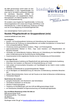 Ihre Aufgaben - Boxdorfer Werkstatt