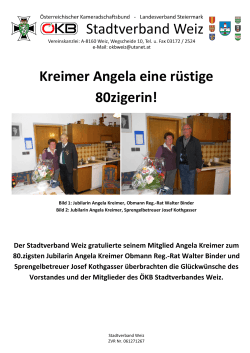 Angela Kreimer 80zig