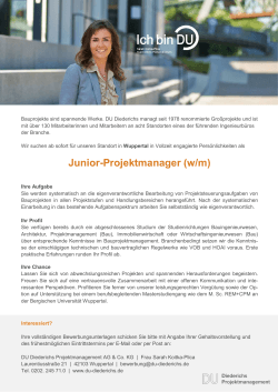 Junior-Projektmanager (w/m)