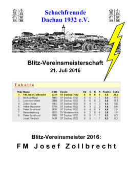 VM Blitz 2016 - Schachfreunde Dachau 1932 eV