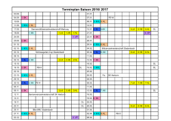 Terminplan Saison 2016/ 2017 - HSV