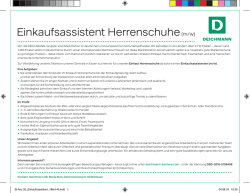 Einkaufsassistent Herrenschuhe (m/w)