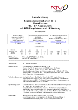 Ausschreibung Regionsmeisterschaften 2016 Altersklassen 05. – 07