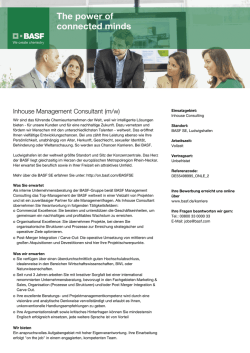 Inhouse Management Consultant (m/w)