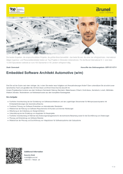 Embedded Software Architekt Automotive Job in Darmstadt