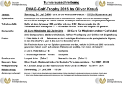 Ausschreibung DVAG Golf- Trophy 2016
